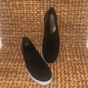 Wirth Black Patent and Material Sneakers